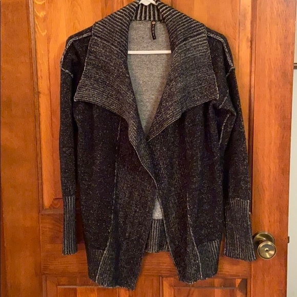 Poof! Black Draped Sweater - Picture 1 of 4